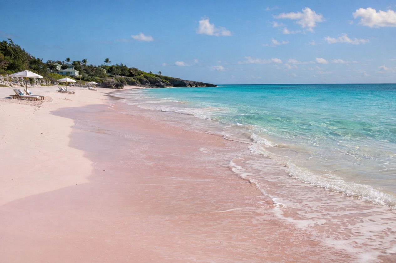 The pink sand of Harbour Island