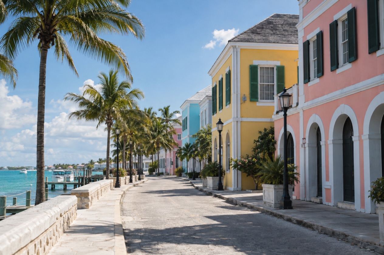 Colorful storefronts