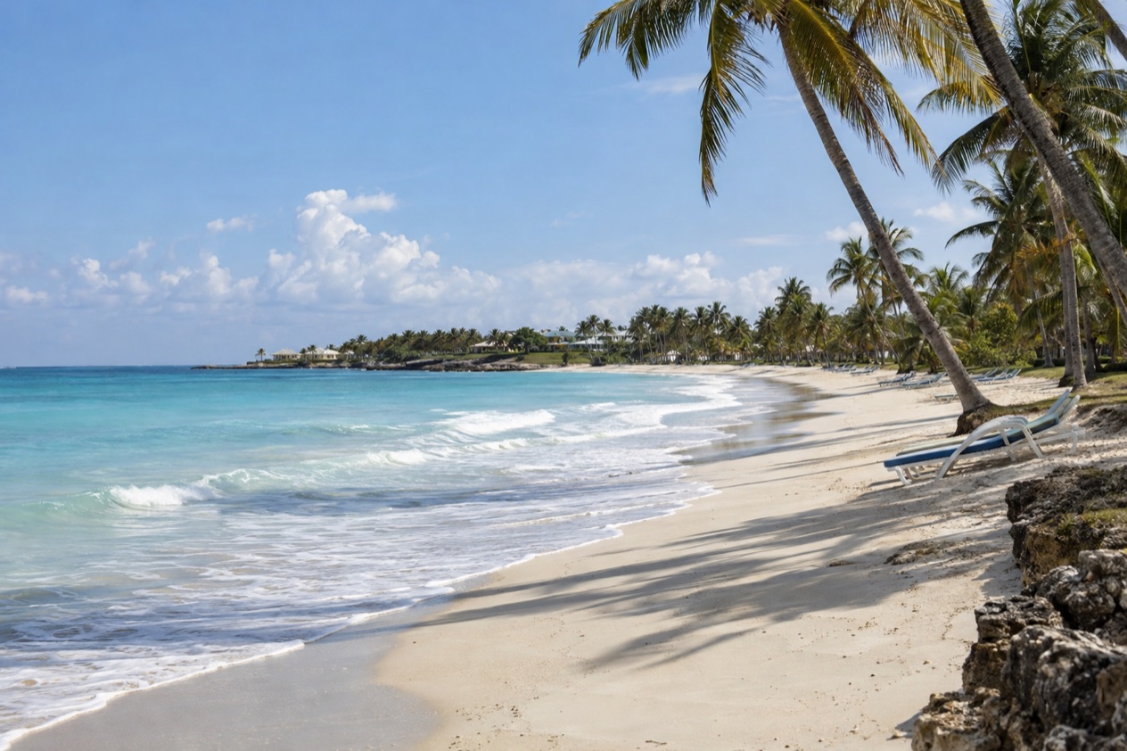 The beach at Lucaya