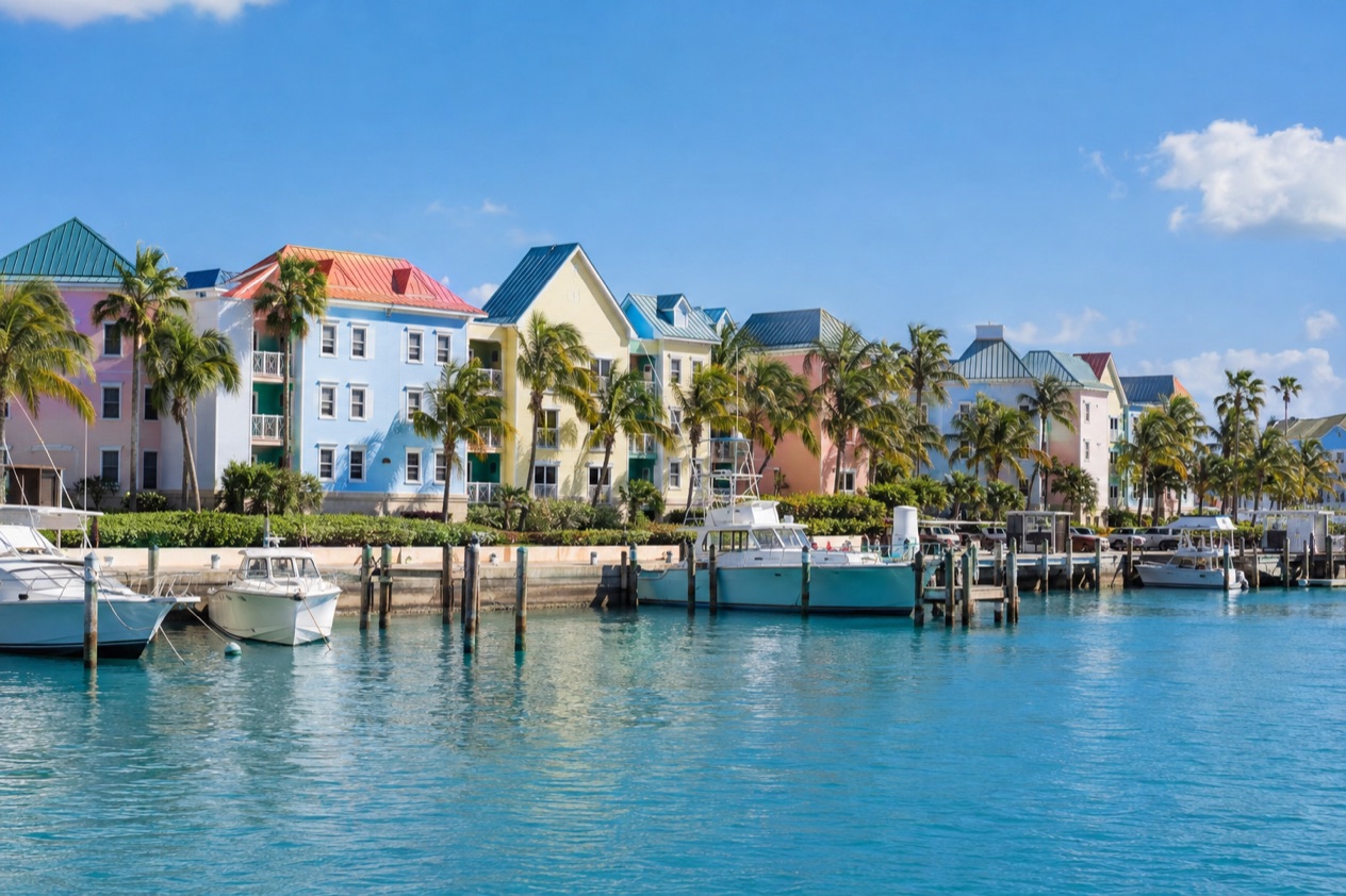 The harbor of Nassau in winter