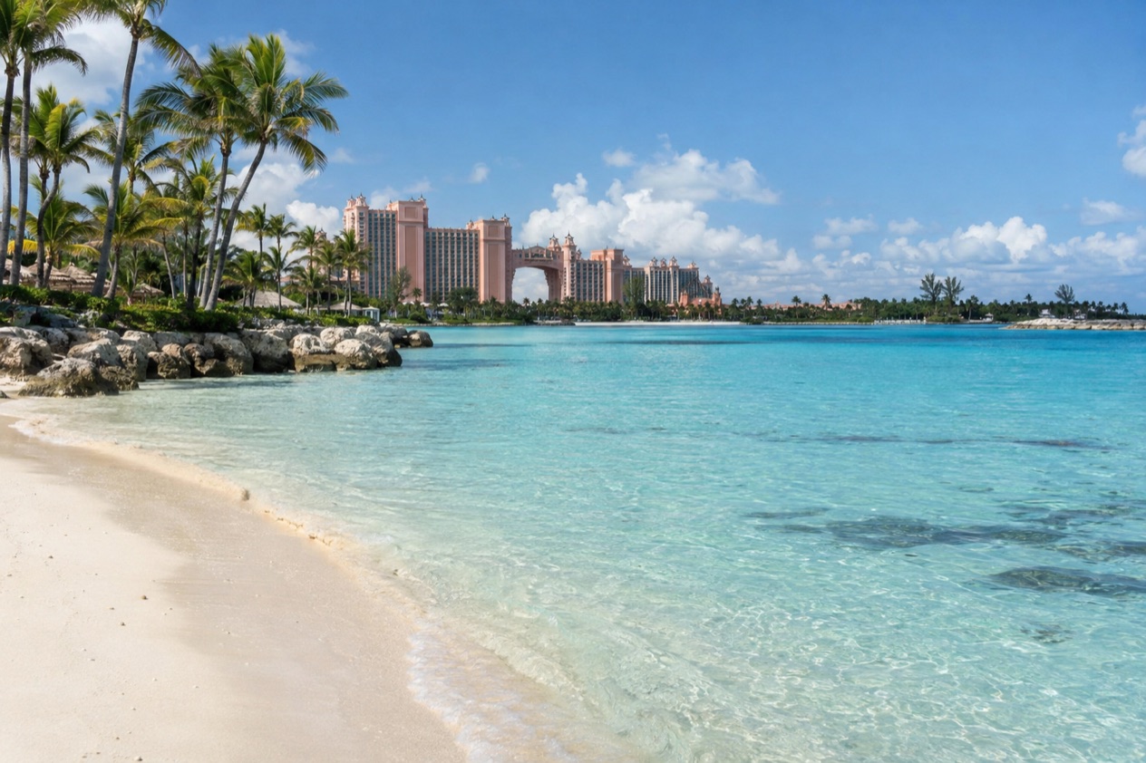 A beach on Paradise Island