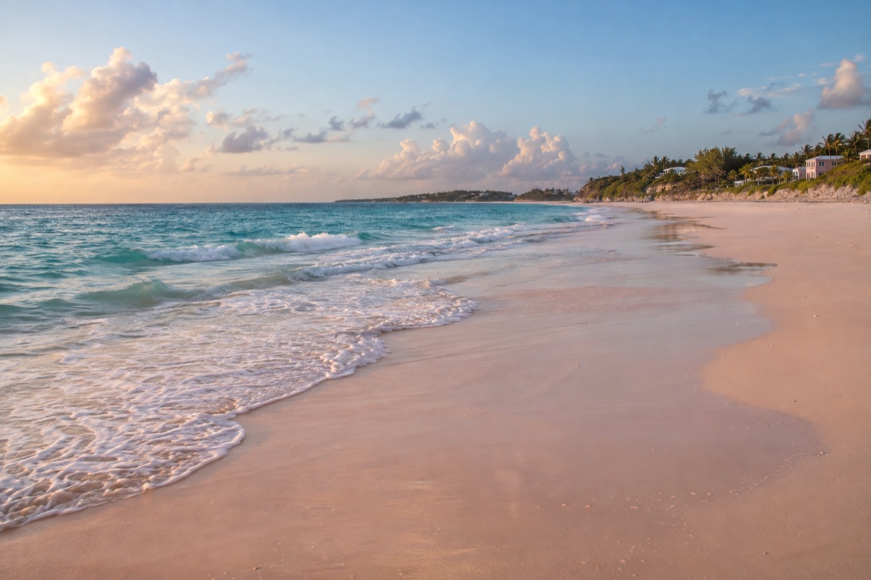 The pink sand beach on Harbour Island