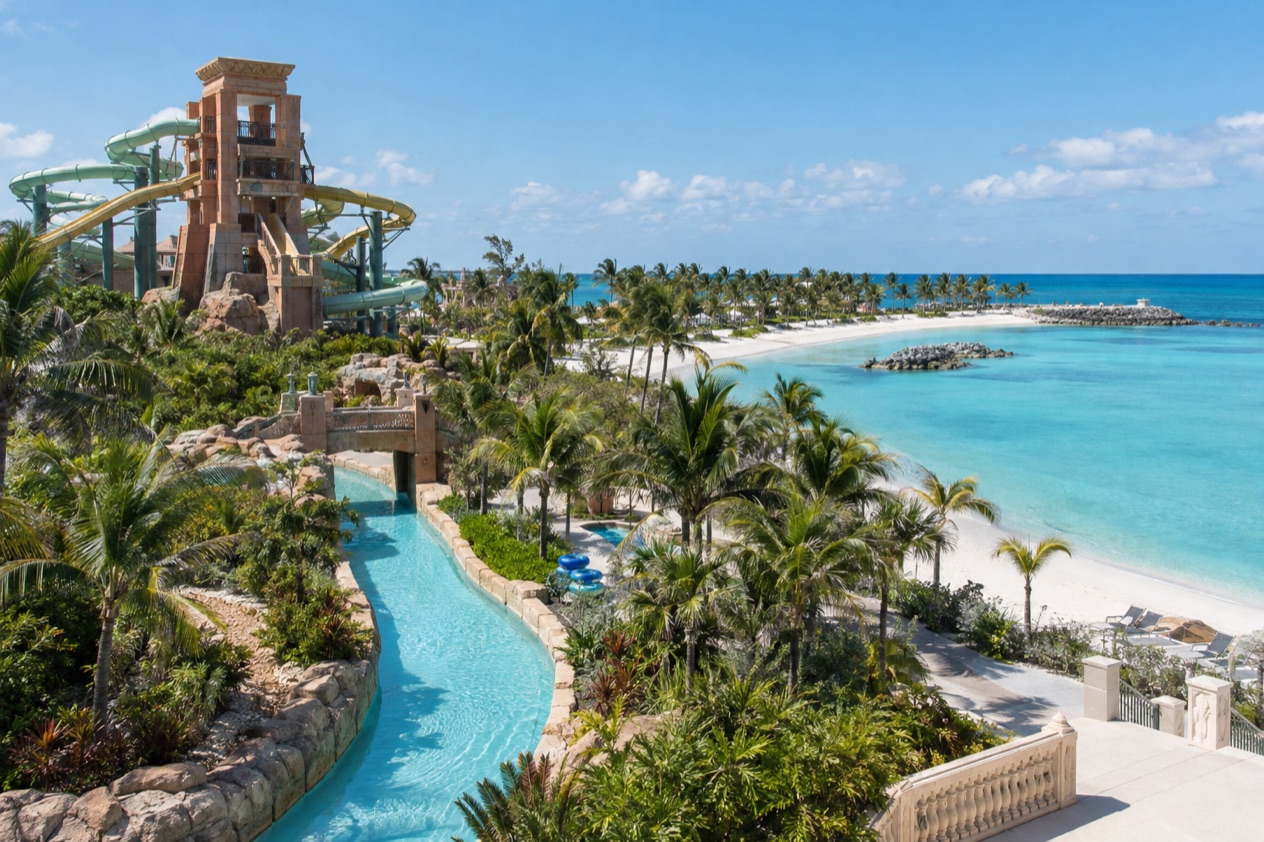 A resort water park