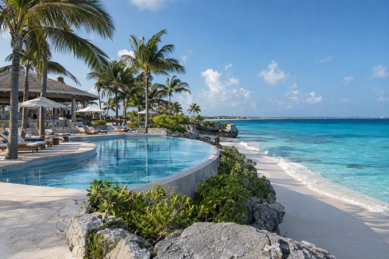 A beachfront resort