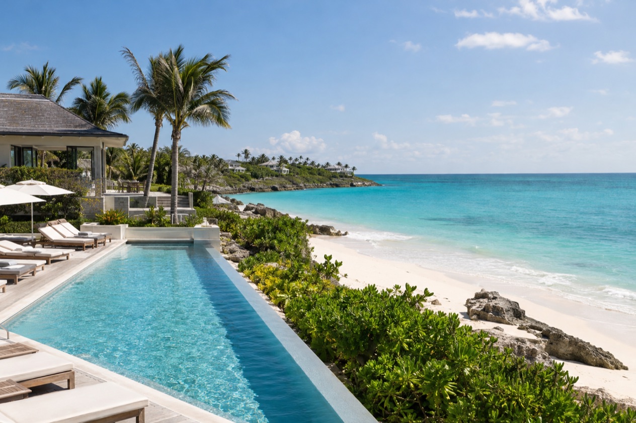 A beachfront resort