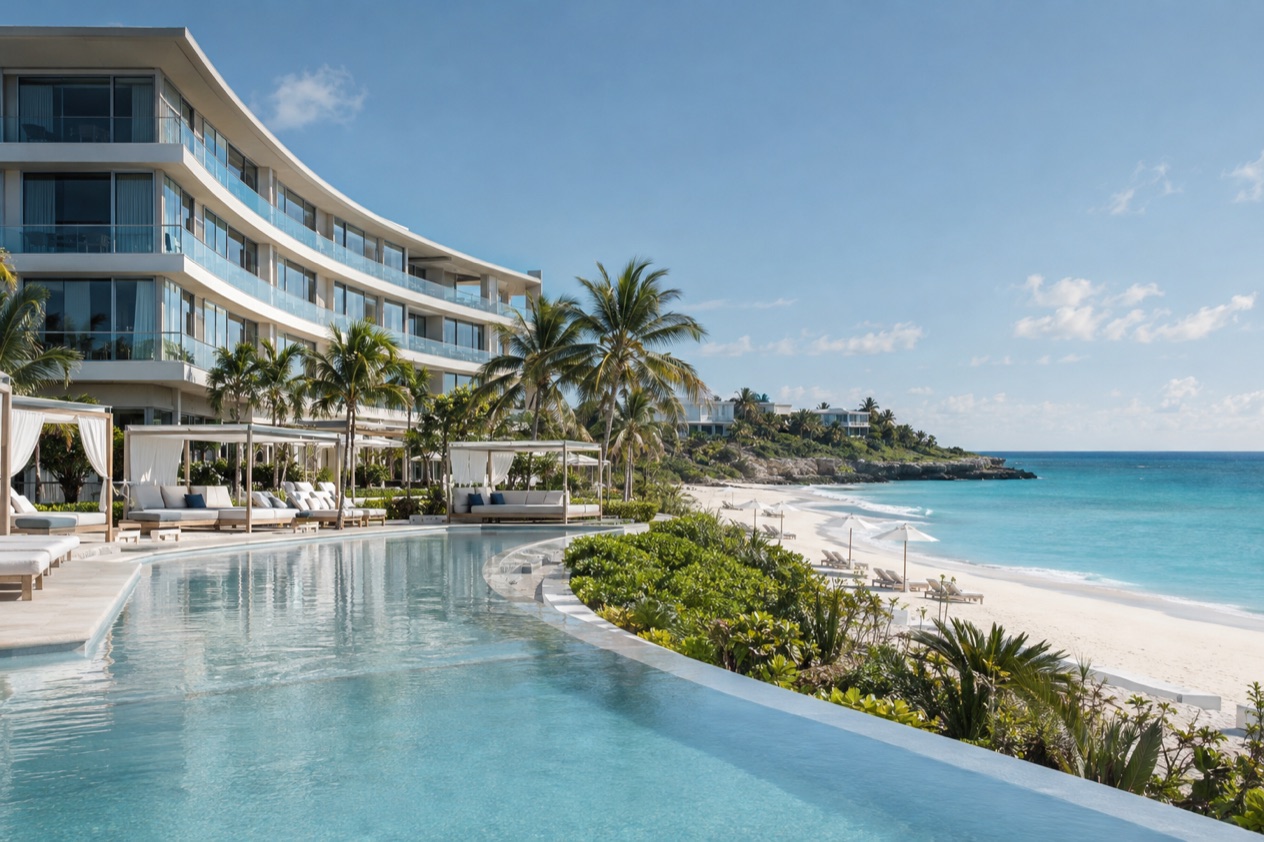 A modern beachfront hotel at Cable Beach