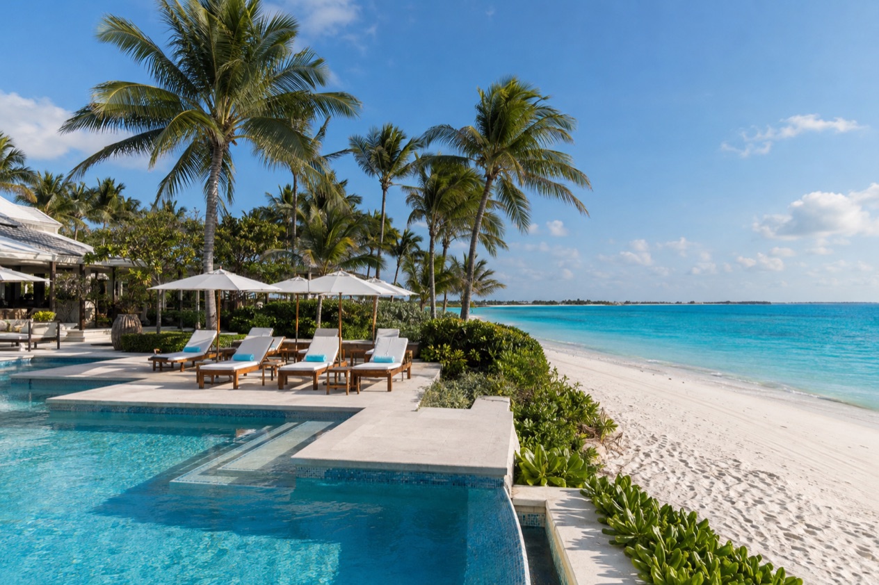 A beachfront resort