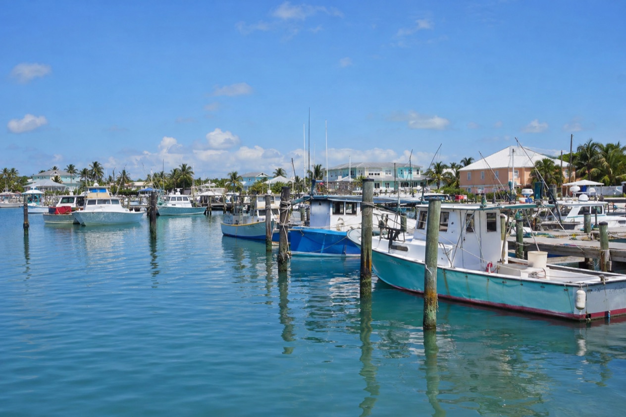 A fishing harbor at Spanish Wells