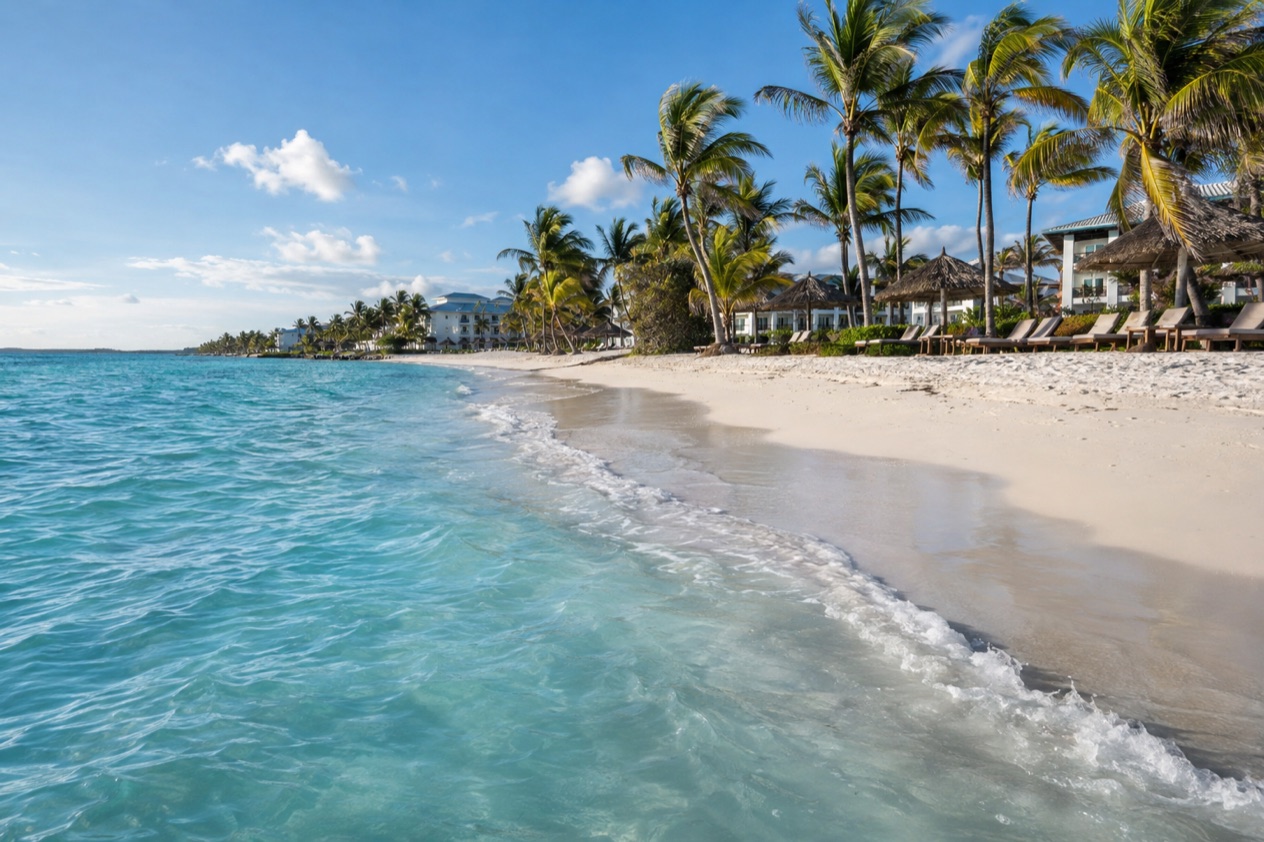 A resort beach