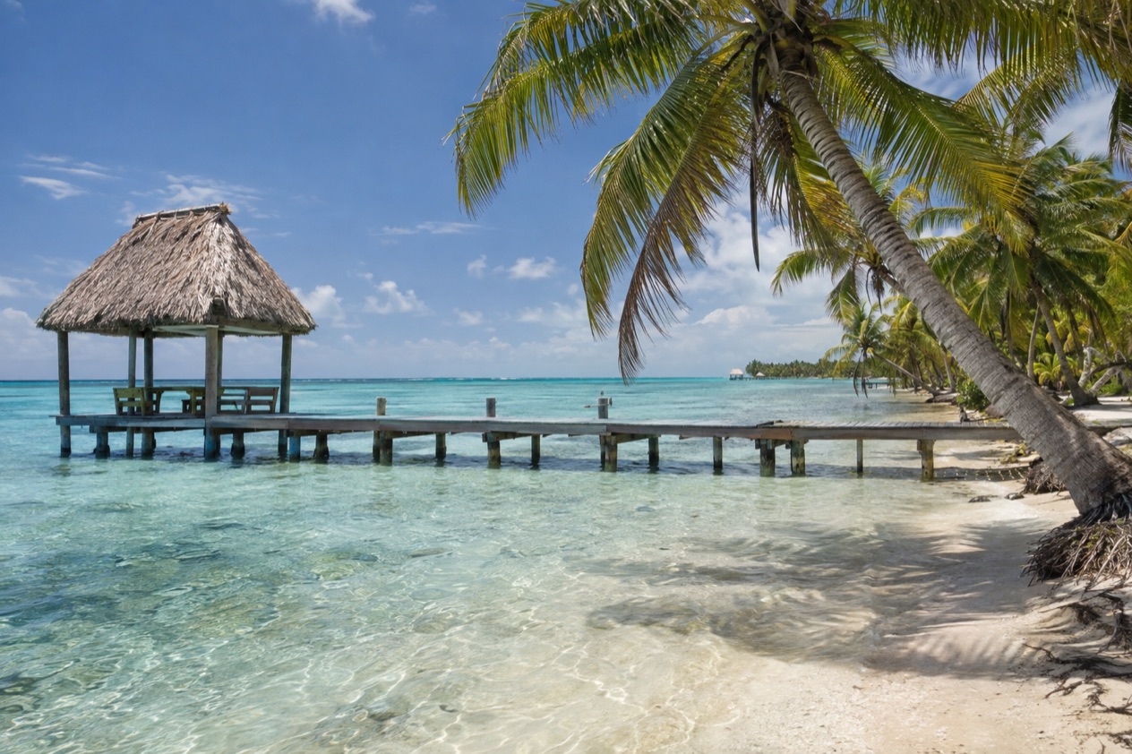 A pier on Ambergris Caye