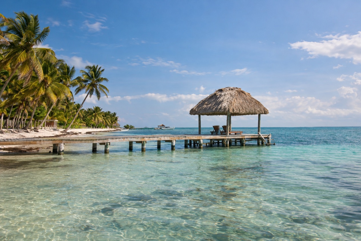 A pier on Ambergris Caye