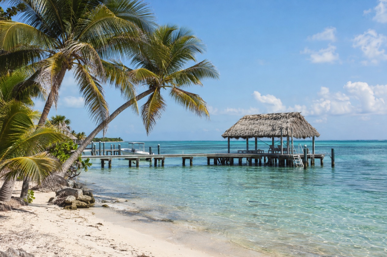 A pier on Ambergris Caye