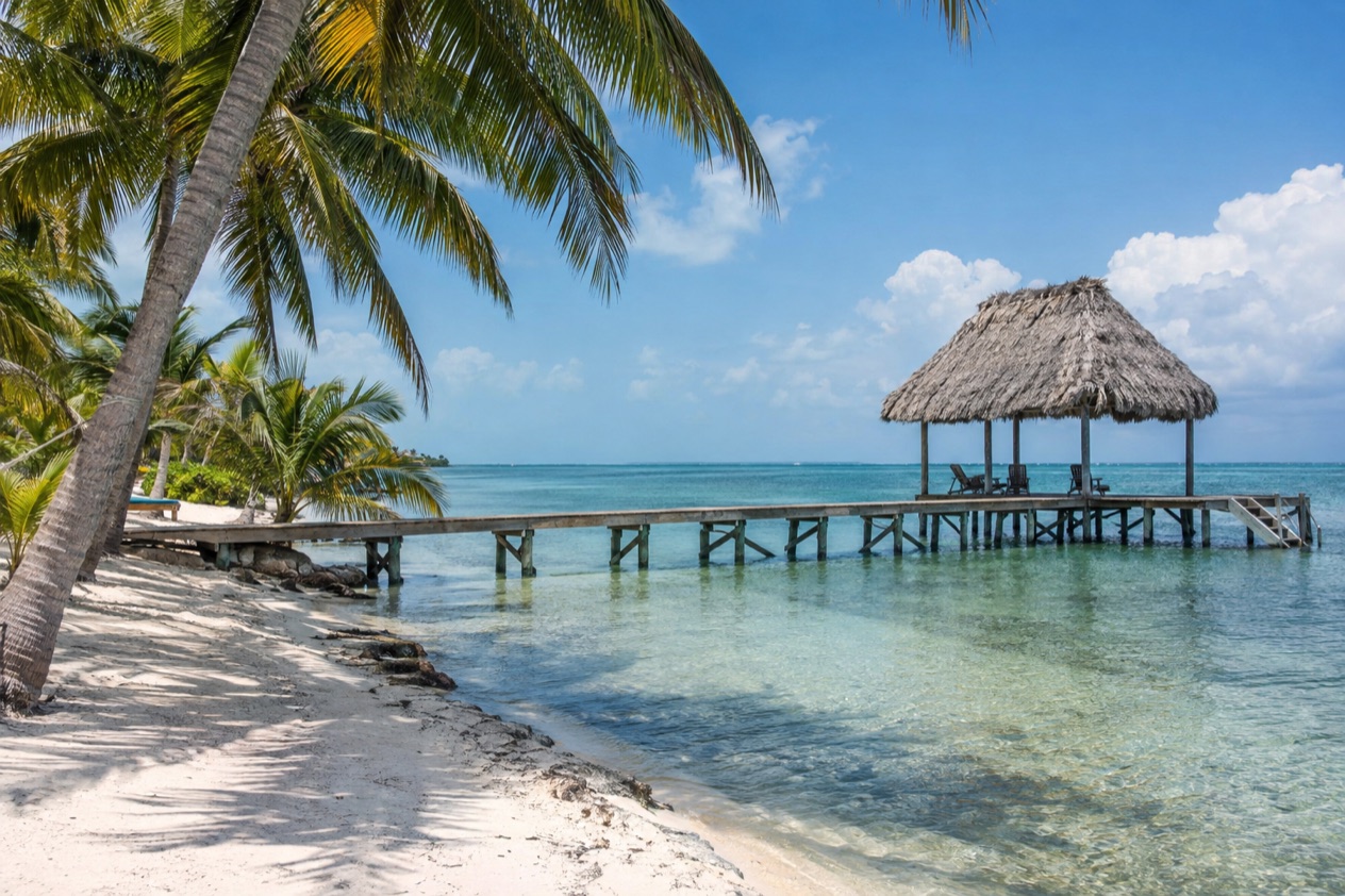 A pier on Ambergris Caye