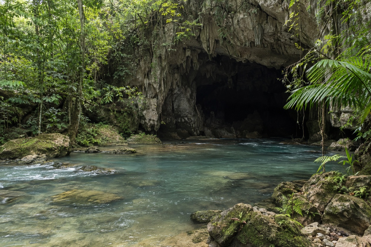 A cave entrance in Belize