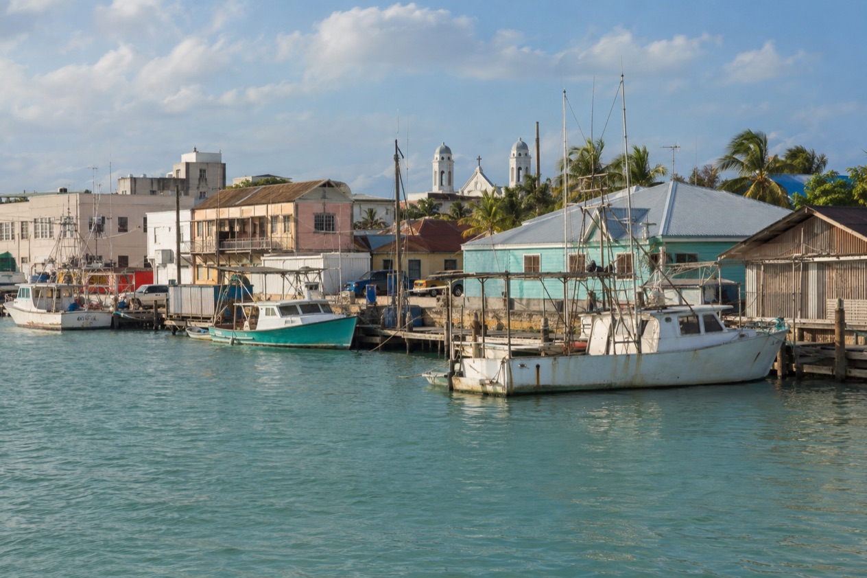 The waterfront of Belize City