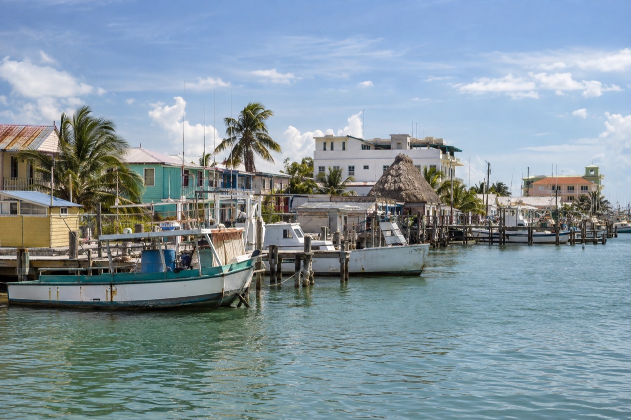 The waterfront of Belize City