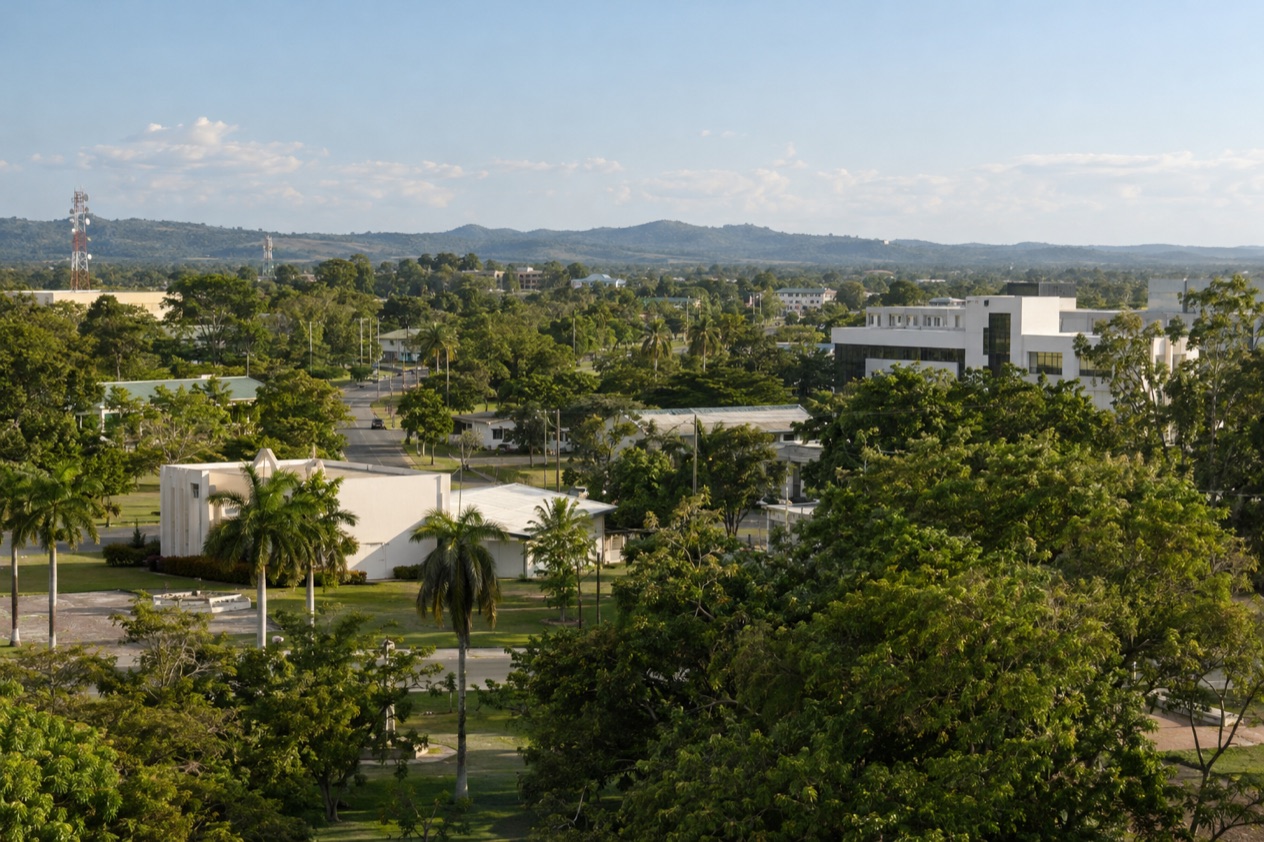 Belmopan in the dry season
