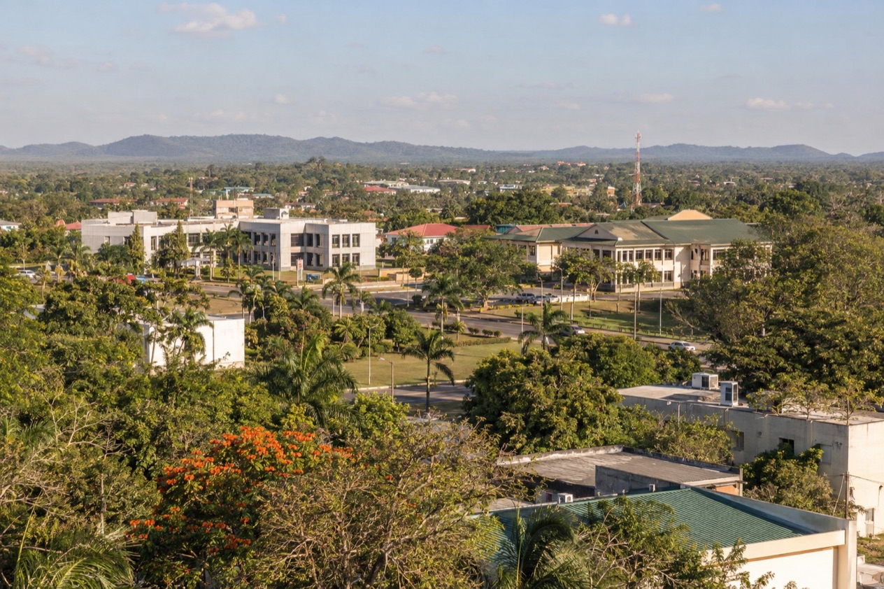 Belmopan in the dry season