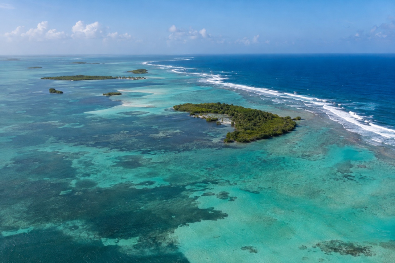 The barrier reef and cayes of Belize
