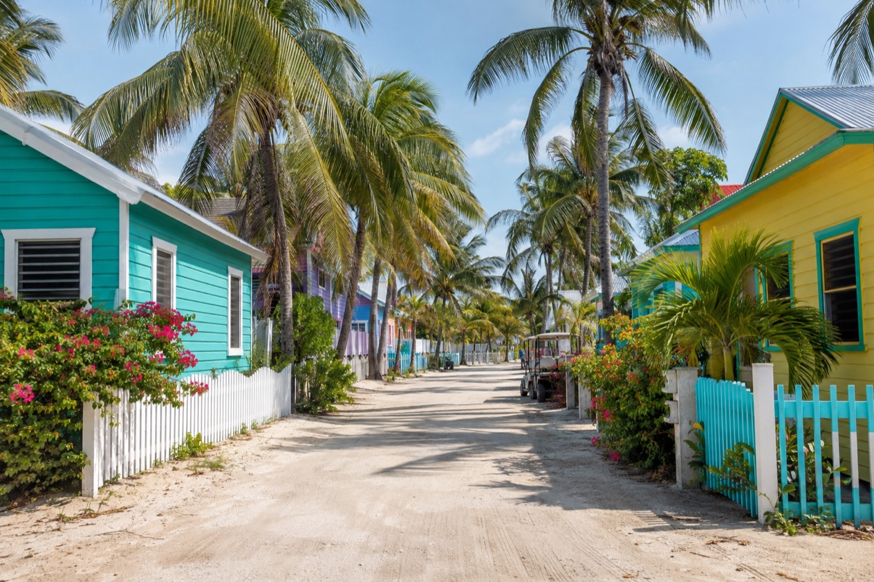 A sandy lane on Caye Caulker