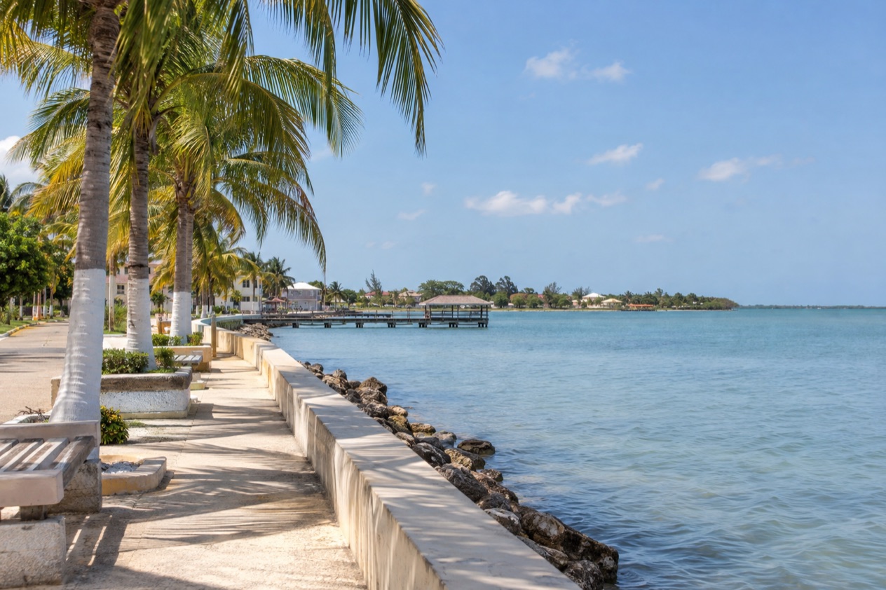 The bayfront at Corozal in spring