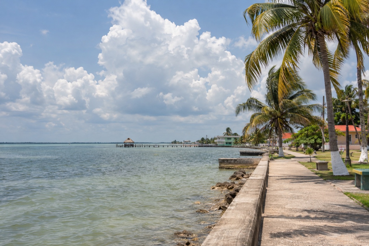 The bayfront at Corozal in the wet season