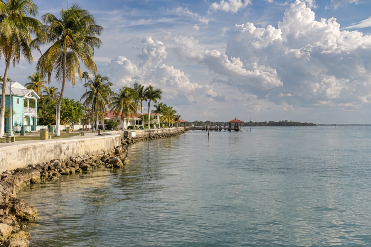 The bayfront at Corozal in the wet season