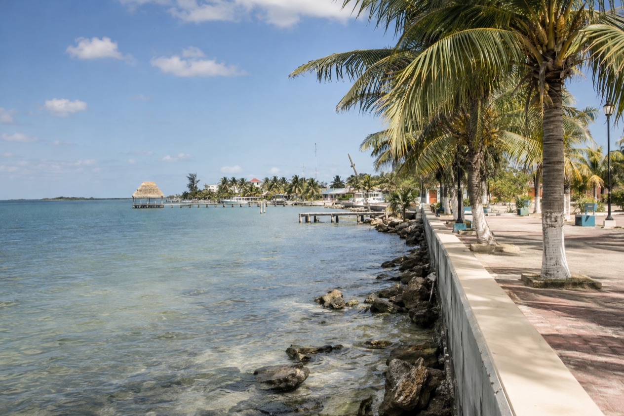 The bayfront at Corozal