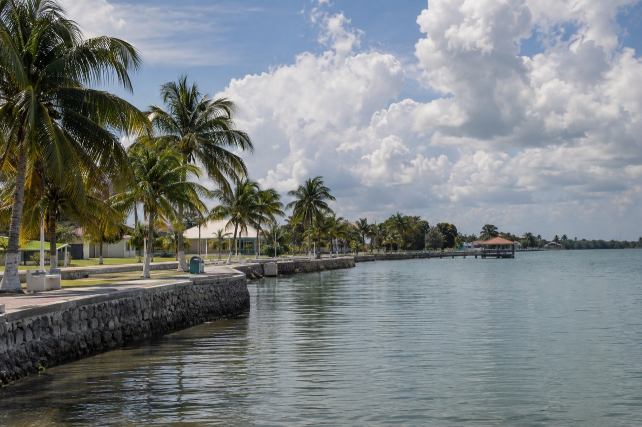 The bayfront at Corozal in the wet season