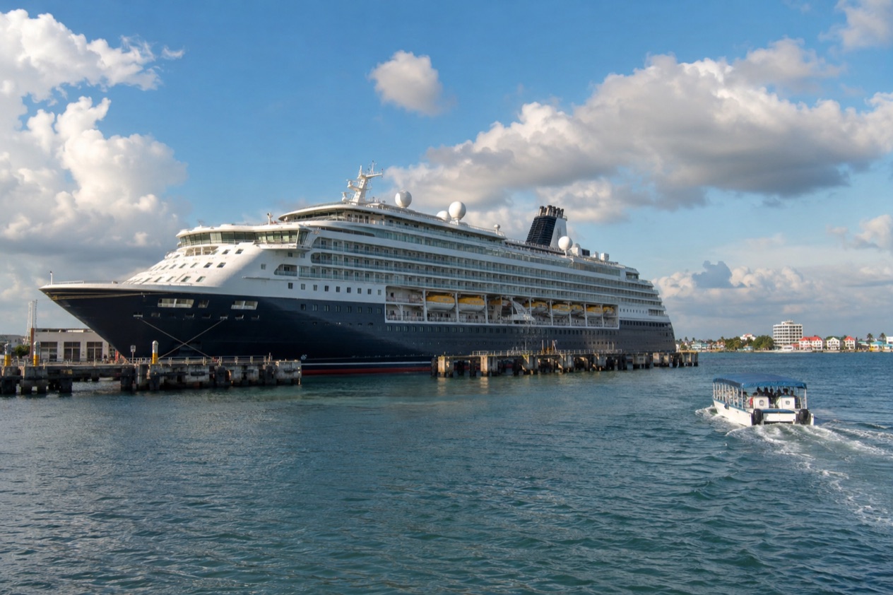 A cruise ship off Belize City