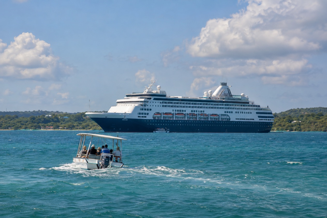 A cruise ship off Belize