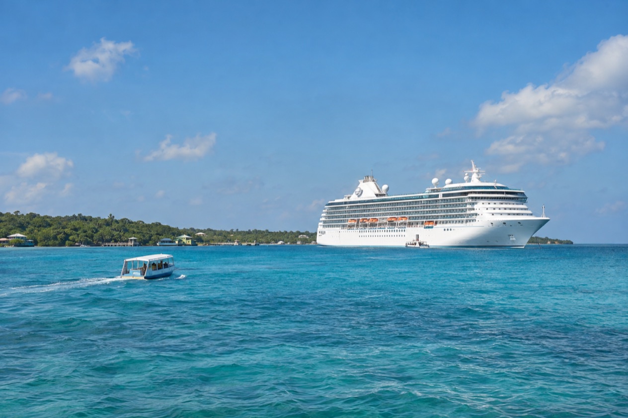 A cruise ship off Belize