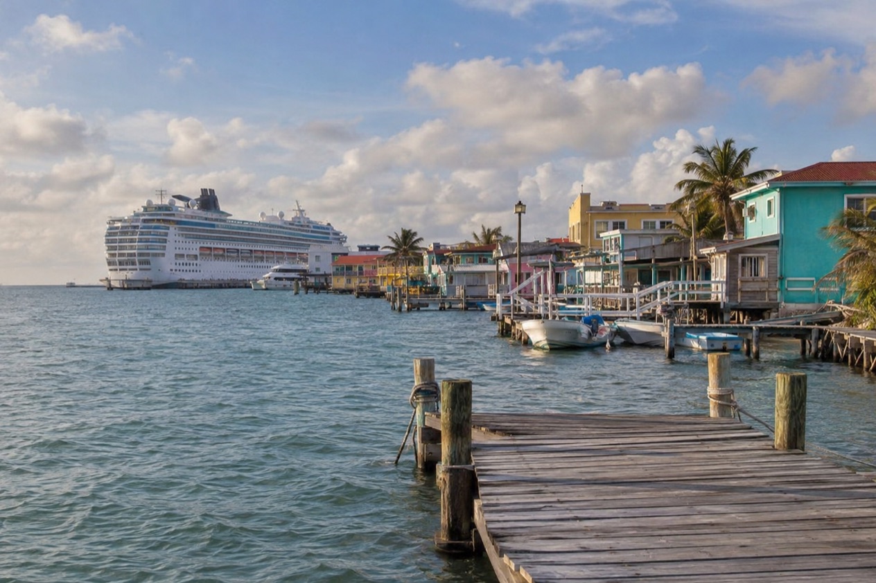 The waterfront village