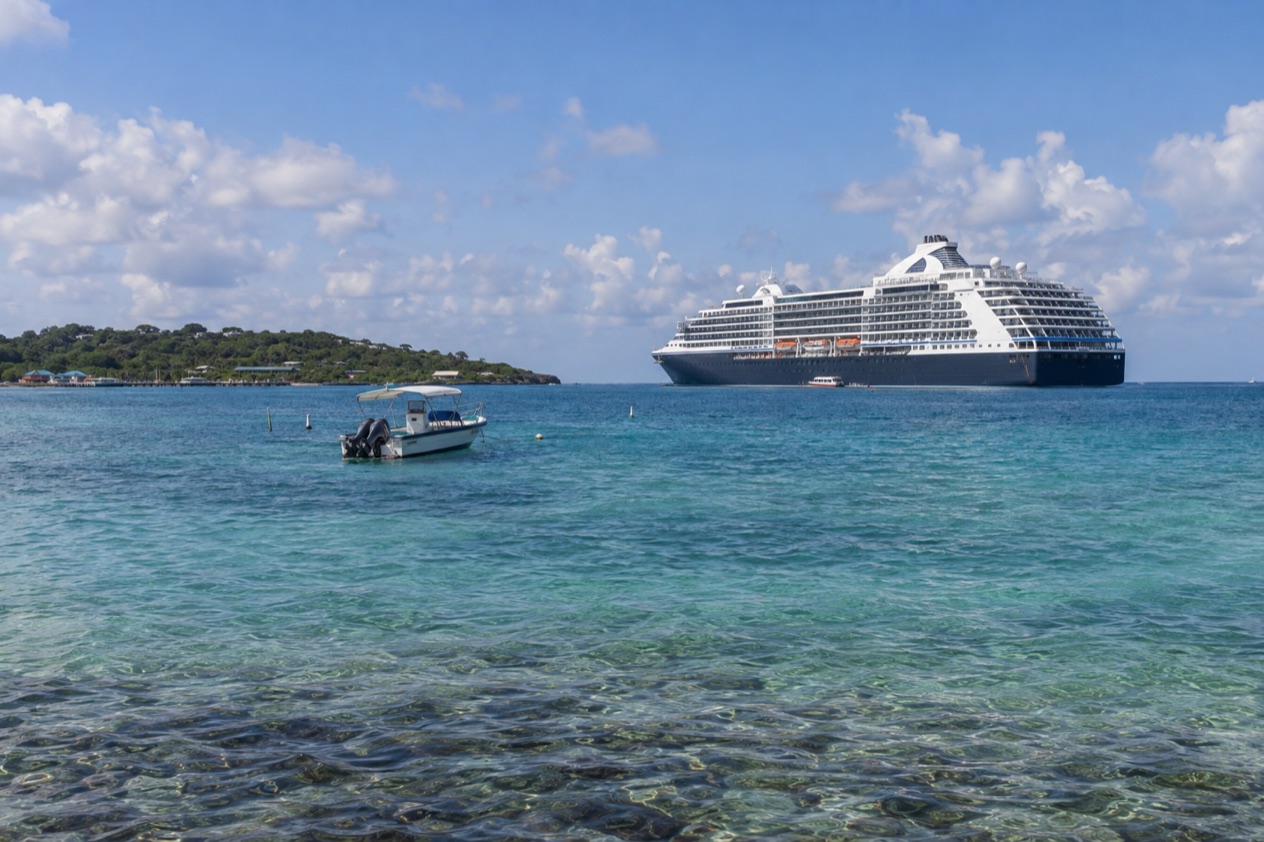 A cruise ship off Belize
