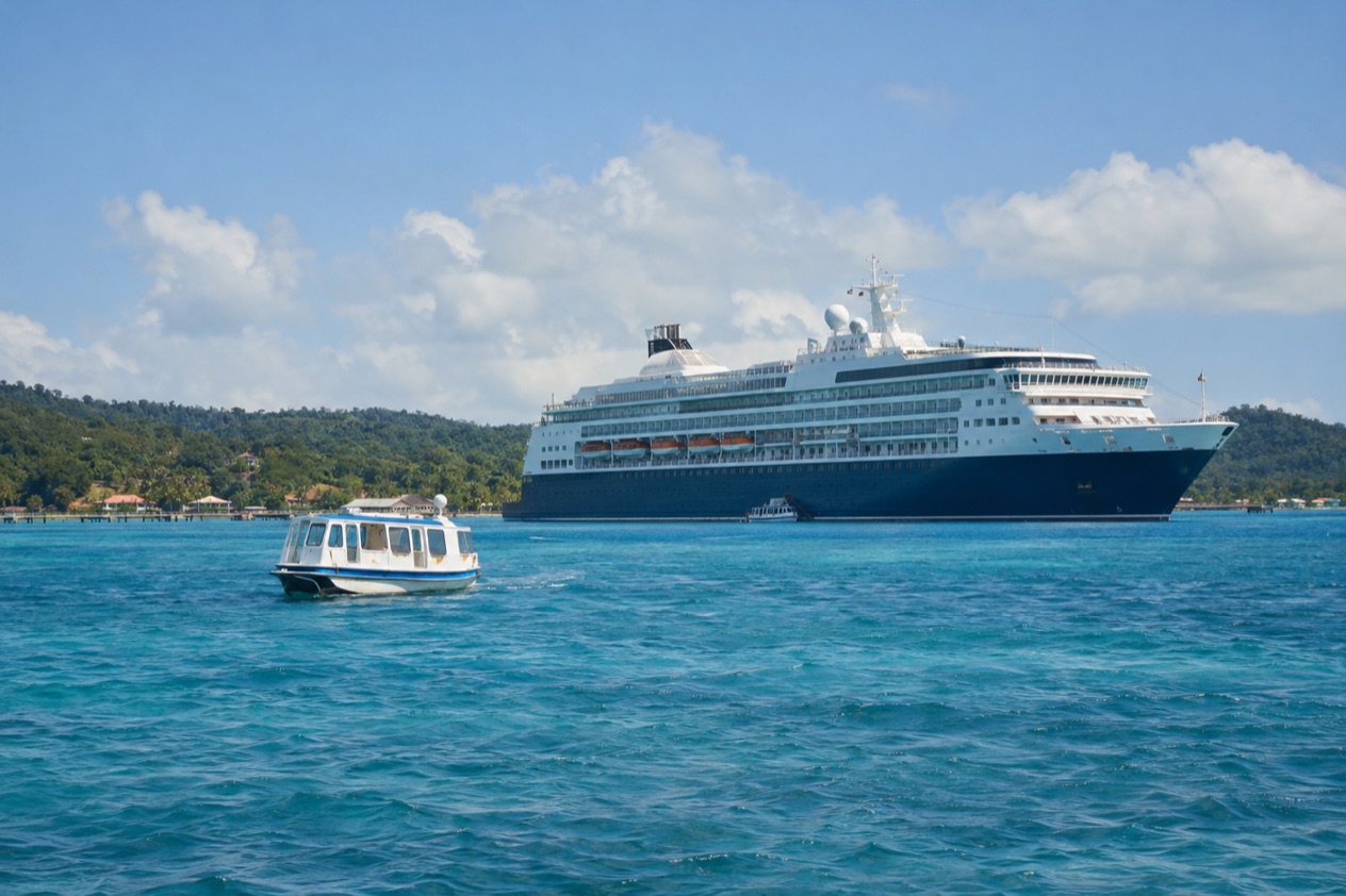 A cruise ship off Belize