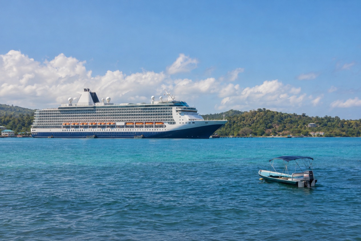 A cruise ship off Belize
