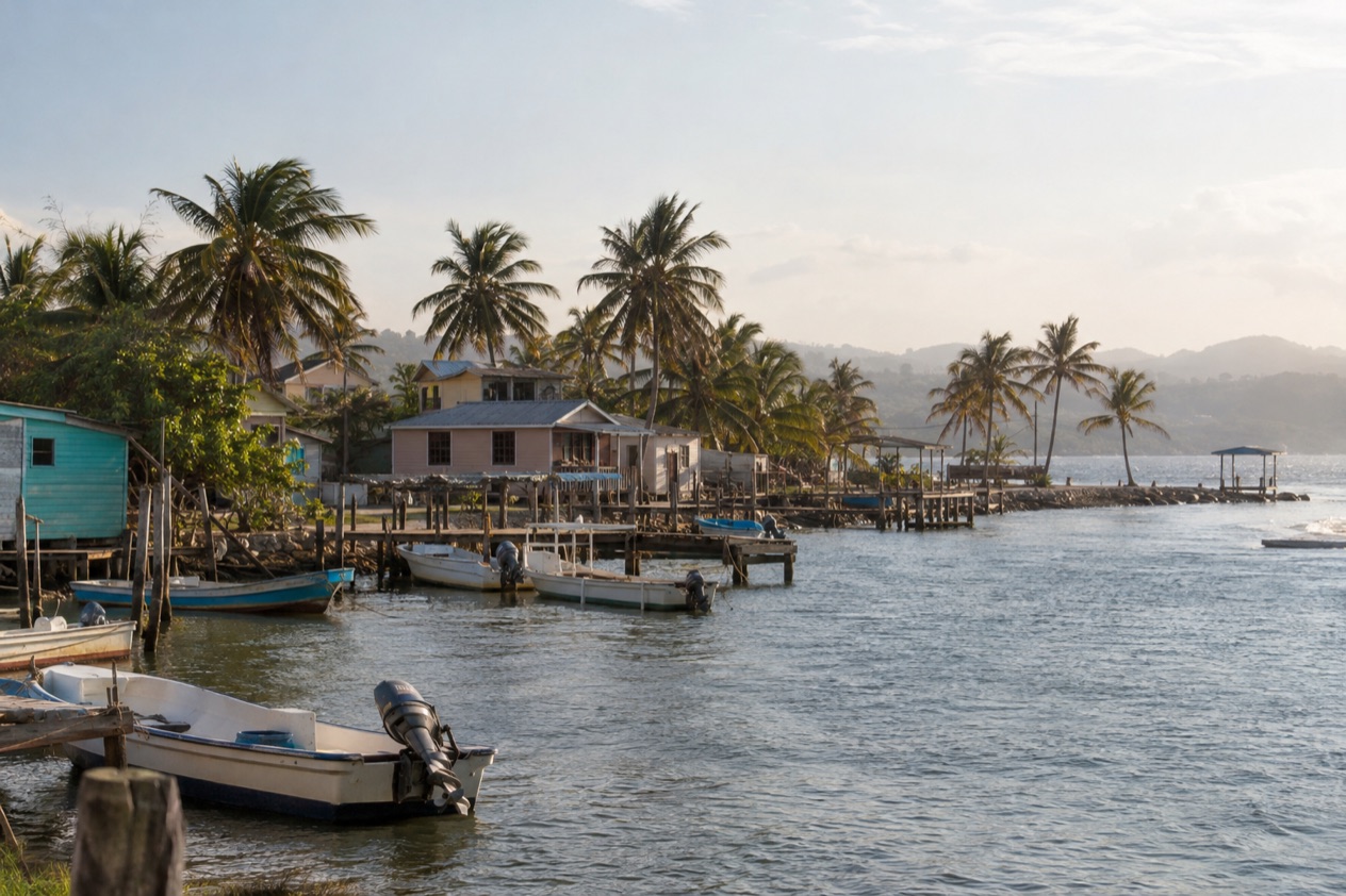 The waterfront at Dangriga