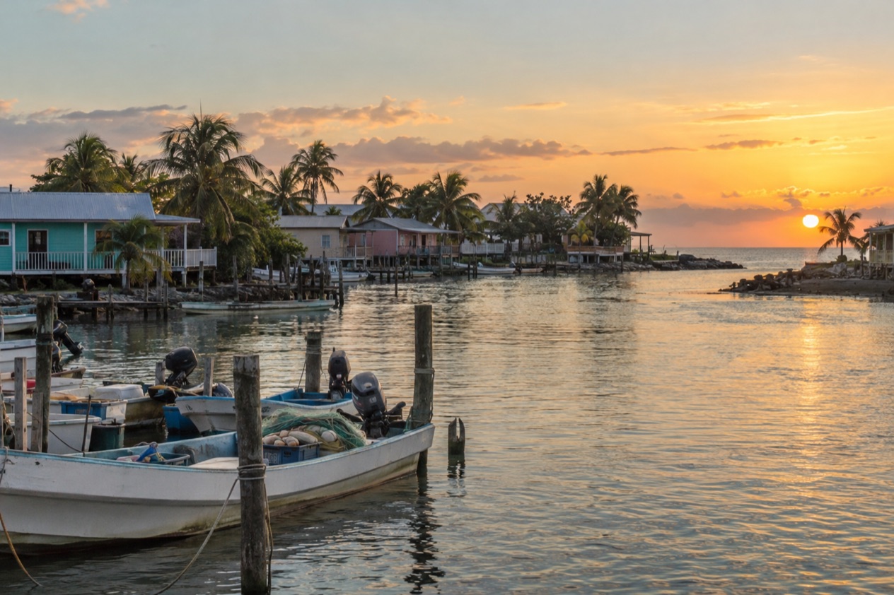 The waterfront at Dangriga