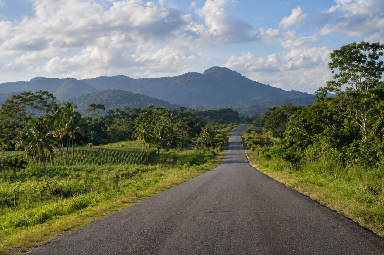 A road in Belize