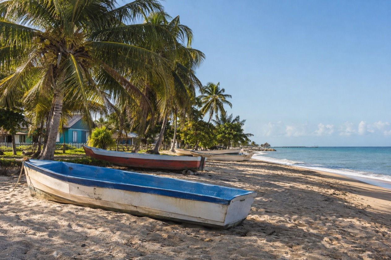 The beach at Hopkins in the dry season