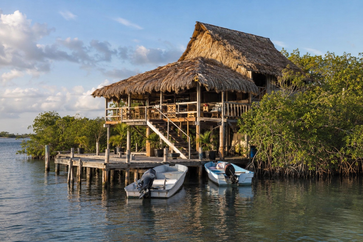 A fishing lodge