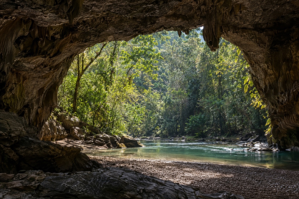 A cave arch