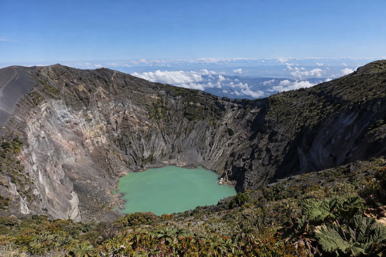 The crater of Irazu Volcano