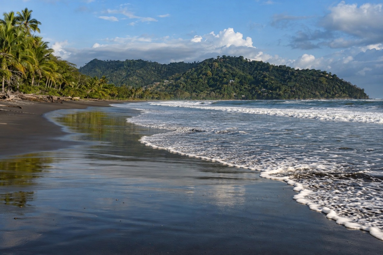 The surf beach at Jaco