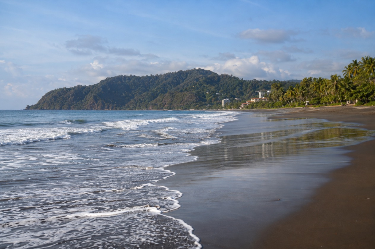 The surf beach at Jaco