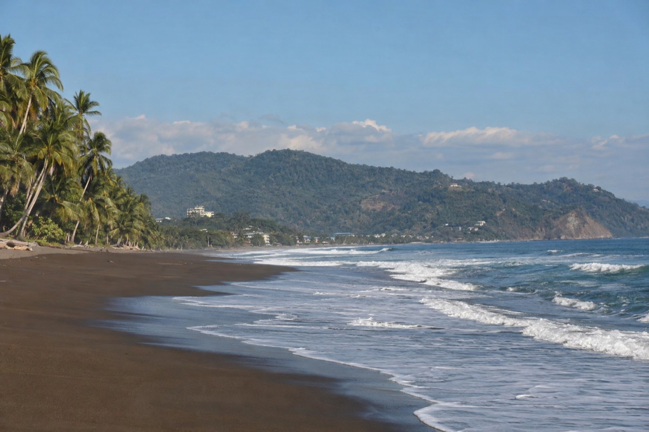 The surf beach at Jaco