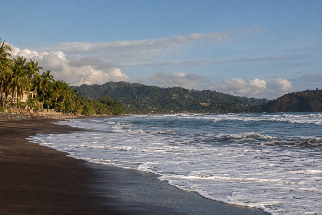 The surf beach at Jaco