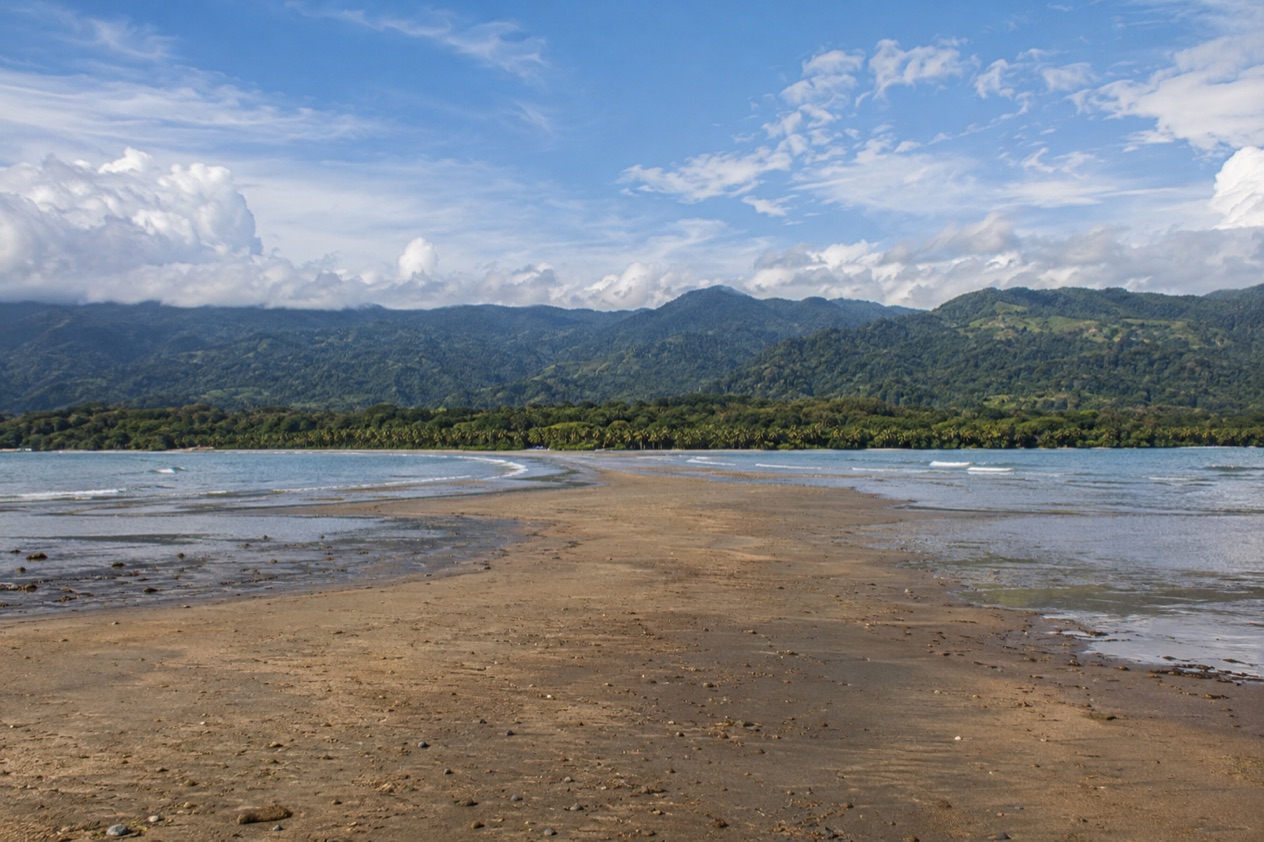 The sandbar of Marino Ballena near Uvita