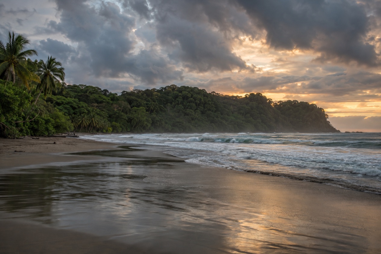 Playa Guiones at Nosara in the rainiest months