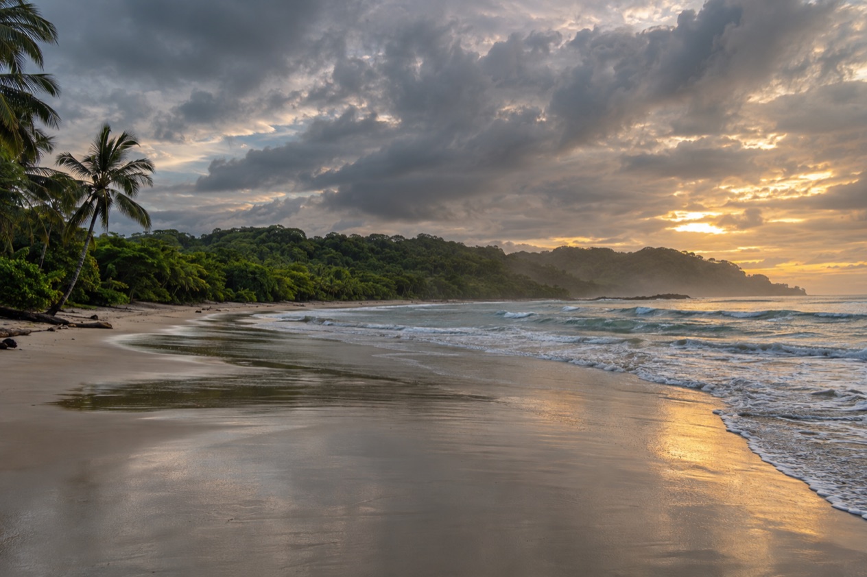 Playa Guiones at Nosara in the rainiest months